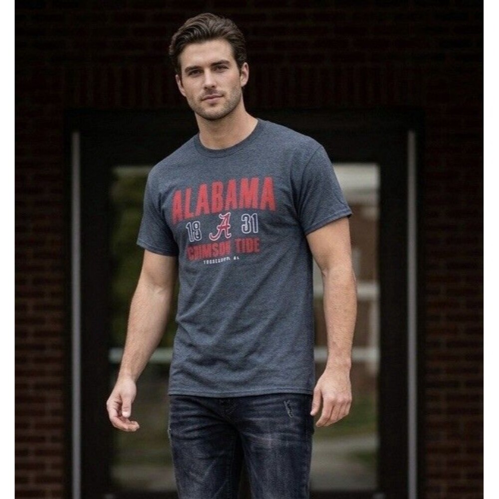 OVB Alabama Crimson Tide T-Shirt Dark Heather Gray Graphic Tee Men's Large NWT